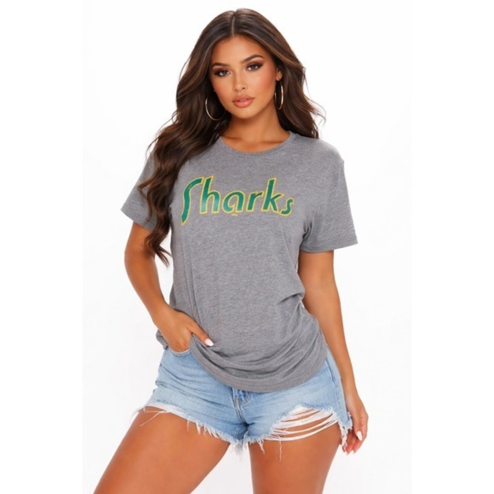 Fanatics NHL‎ San Jose Sharks Women's Size M Gray Tee NWT